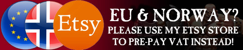 For orders under €134,00/3000NOK please use Etsy instead! For orders under €134,00/3000NOK please use Etsy instead!